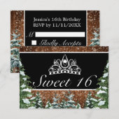 ブラックスノーウッド&フォレストパインティアラスイート16 出欠カード (正面/裏面)
