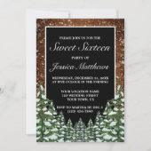 ブラックスノーウッド&フォレストパインティアラスイート16 招待状 (正面)