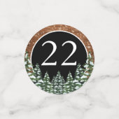 ブラックスノーウッド&フォレストパインハッピーバースデー コンフェッティ (スモール正面)