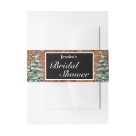 ブラックスノーウッド&フォレストパインブライダルシャワー 招待状ベリーバンド
