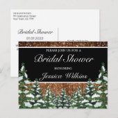ブラックスノーウッド&フォレストパインブライダルシャワー 案内ポストカード (正面/裏面)
