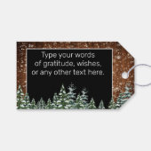 ブラックスノーウッド＆フォレストパインベイビーシャワー ギフトタグ (正面(横))