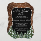 ブラックスノーウッド&フォレストパイン新年パーティー 招待状 (正面/裏面)