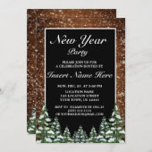 ブラックスノーウッド&フォレストパイン新年パーティー 招待状 (正面/裏面)