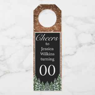 ブラックスノーウッド&フォレストパイン誕生日 ボトルネックタグ