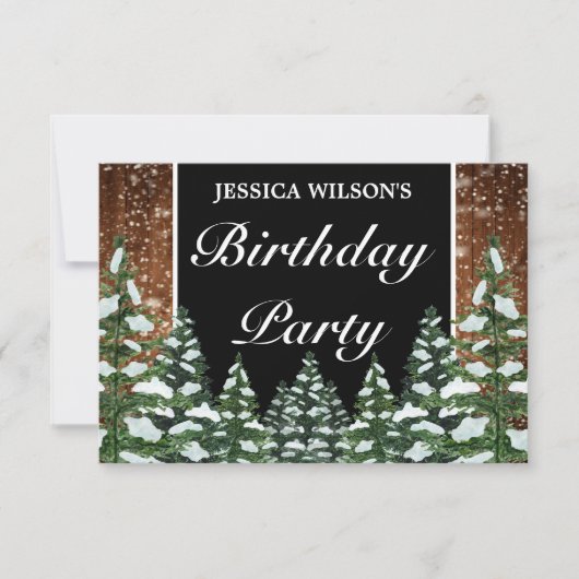 ブラックスノーウッド&フォレストパイン誕生日 出欠カード (正面)