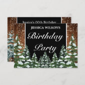 ブラックスノーウッド&フォレストパイン誕生日 出欠カード (正面/裏面)