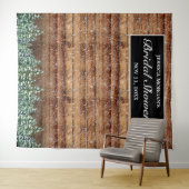 ブラックスノーウッド&フォレストブライダルシャワー写真 タペストリー (インサイチュ(横))