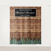 ブラックスノーウッド&フォレストブライダルシャワー写真 タペストリー (正面)