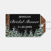 ブラックスノーウッド&フォレストブライダルシャワー有難う ギフトタグ (正面(横))