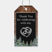 ブラックスノーウッド&フォレストブライダルシャワー有難う ギフトタグ (裏面)