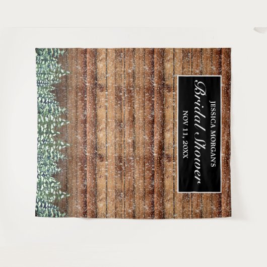 ブラックスノーウッド&フォレスト ブライダルシャワー写真 タペストリー (正面(横))