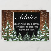 ブラックスノーウッド&フォレ結婚ストアドバイスカード (正面/裏面)