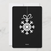 ブラックスノーフレークオーナメントフォトコラージュ シーズンカード (裏面)