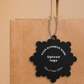 ブラックスノーフレーク形状のビジネスブランド紙 オーナメントカード