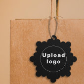 ブラックスノーフレーク形状のビジネスロゴ紙 オーナメントカード