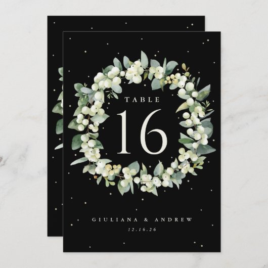 ブラックスノーベリー結婚+ユーカリの表番号 (正面/裏面)