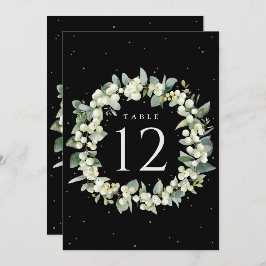 ブラックスノーベリー+ユーカリのクリスマステーブル番号 (正面/裏面)