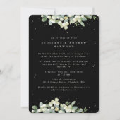 ブラックスノーベリー+ユーカリの結婚式披露宴 招待状 (正面)