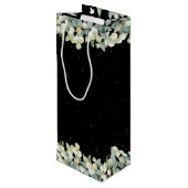 ブラックスノーベリー+ユーカリクリスマス/ホリデー ワインギフトバッグ (裏面アングル)