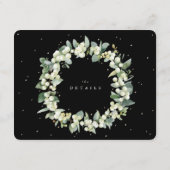 ブラックスノーベリー+ユーカリブーケ結婚の詳細 エンクロージャーカード (裏面)