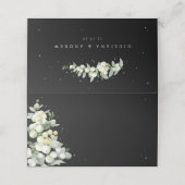 ブラックスノーベリー+ユーカリ結婚ス プレイスカード (外部開封)