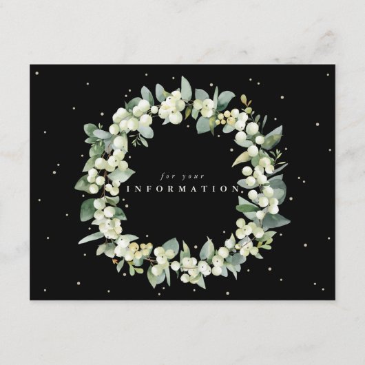 ブラックスノーベリー+ユーカリ結婚ズエッジ情報 エンクロージャーカード (裏面)