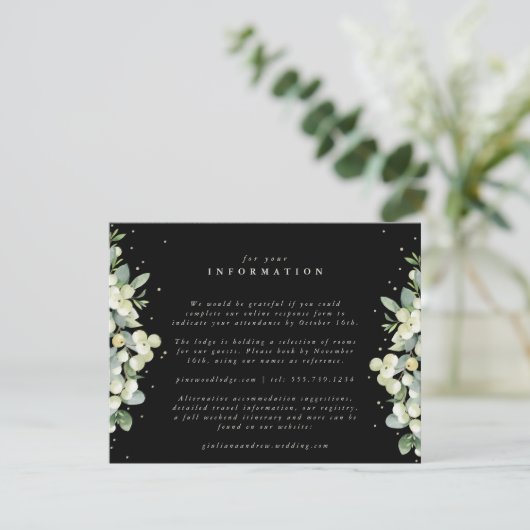 ブラックスノーベリー+ユーカリ結婚ズエッジ情報 エンクロージャーカード (スタンド正面)