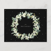 ブラックスノーベリー+ユーカリ結婚ズエッジ詳細 エンクロージャーカード (裏面)