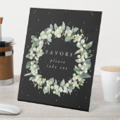 ブラックスノーベリー+ユーカリ結婚式の引き出物表 台座サイン (インサイチュ)