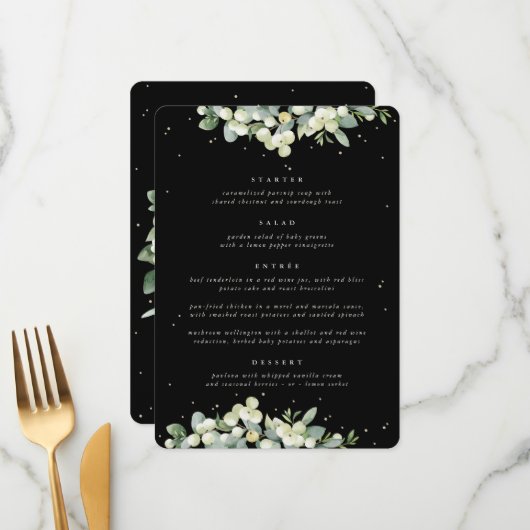 ブラックスノーベリー+ユーカリ4コ結婚ース メニュー (正面/裏面インサイチュ)