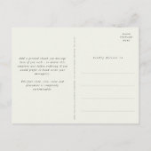 ブラックスノーベリー+ユーカリ　ウェディングサンキュー写真 ポストカード (裏面)