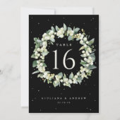 ブラックスノーベリー + ユーカリ ウェディングテーブルナンバー (裏面)