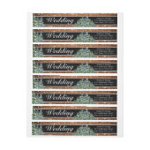 ブラックスノー・ウッディ＆フォレストパインのウェディング ラップアラウンドラベル (シート)