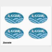 ブラックスバーグバージニアアウトドア 楕円形シール (シート)