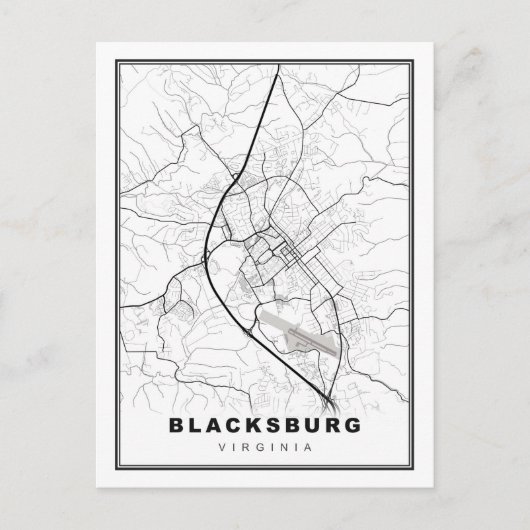 ブラックスバーグ地図 シーズンポストカード (正面)