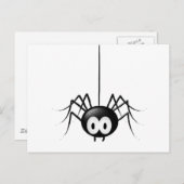 ブラックスパイダーかわいいハロウィンギフト ポストカード (正面/裏面)
