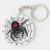 ブラックスパイダーくもの巣 キーホルダー (裏面)