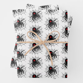 ブラックスパイダーくもの巣 ラッピングペーパーシート