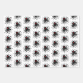 ブラックスパイダーくもの巣 ラッピングペーパーシート (正面)