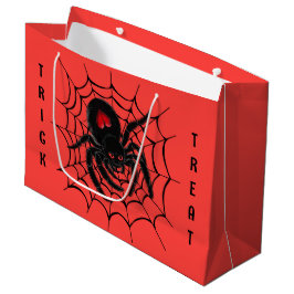 ブラックスパイダーくもの巣 ラージペーパーバッグ