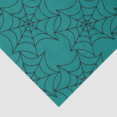 ブラックスパイダーウェブのティール（緑がかった色）分離 薄葉紙 (詳細)
