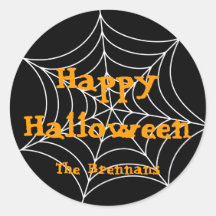 ブラックスパイダーウェブハロウィンカスタムラベルギフトラベル