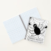 ブラックスパイダーウェブハロウィン不気味 ノートブック (内部)