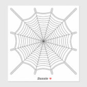 ブラックスパイダーウェブハロウィーンステッカー シール (シート)