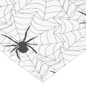 ブラックスパイダーウェブハロウィーンホームで不気味な白 ショートテーブルランナー (コーナー)