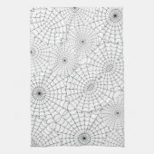 ブラックスパイダーウェブハロウィーン キッチンタオル (縦)