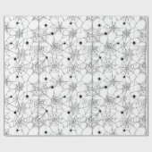 ブラックスパイダーウェブハロウィーン ラッピングペーパー (フラット)