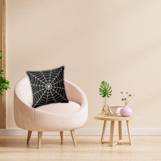 ブラックスパイダーウェブハローウィンパーティの装飾 クッション