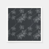 ブラックスパイダーウェブ、ハローウィンパーティ スタンダードカクテルナプキン (正面)